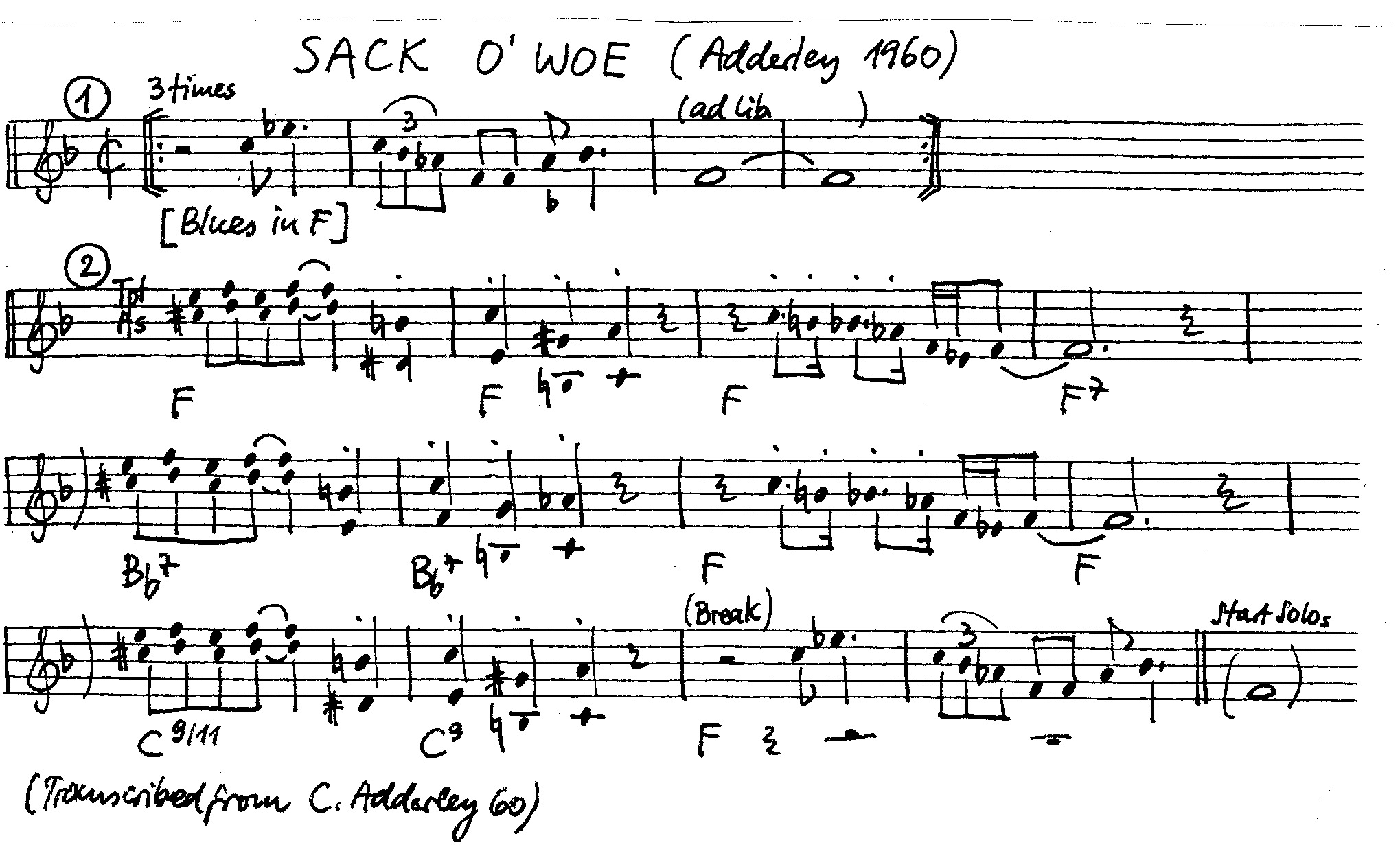 sack o'woe leadsheet – book us for your next 20s or gatsby event